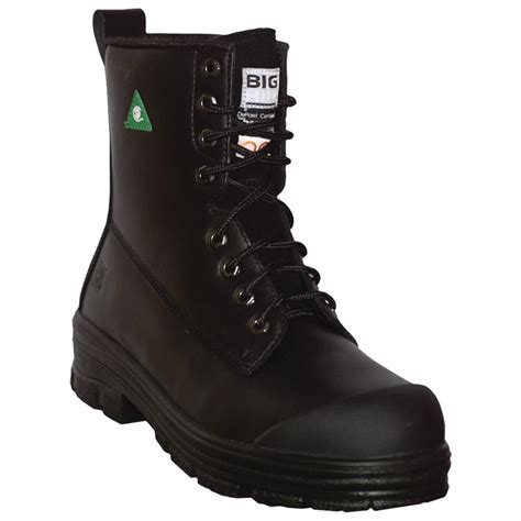 Big Bill® Mens 8 Leather Steel Toe Work Boot Black 162918 Work