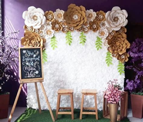 Dekorasi Backdrop Lamaran Modern Untuk Pasangan Ter-hits Dari Ainul