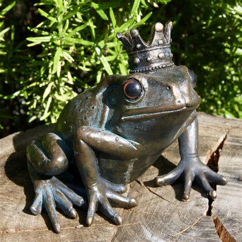 Frog Prince Resin Garden Sculpture By London Garden Trading
