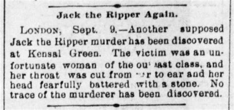 Jack The Ripper Killings 1888