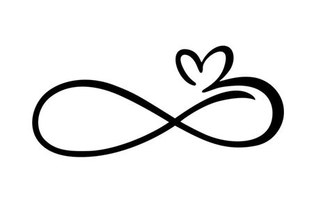 Love Heart In The Sign Of Infinity Sign On Postcard To Valentines Day