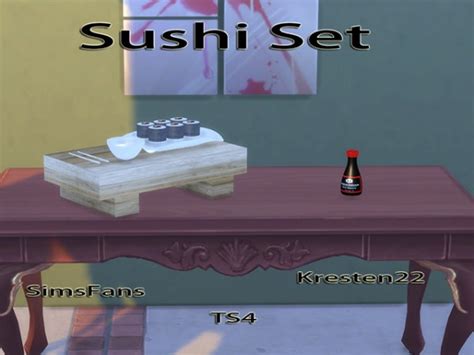 The Sims Resource Sushi Set By Kresten22 Sims 4 Downloads