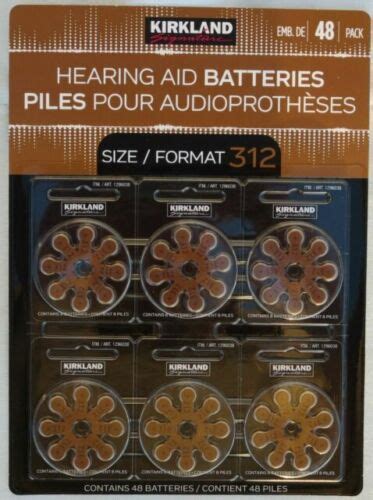 Kirkland Signature Hearing Aid Batteries Zinc Air Long Lasting Ct New Ebay