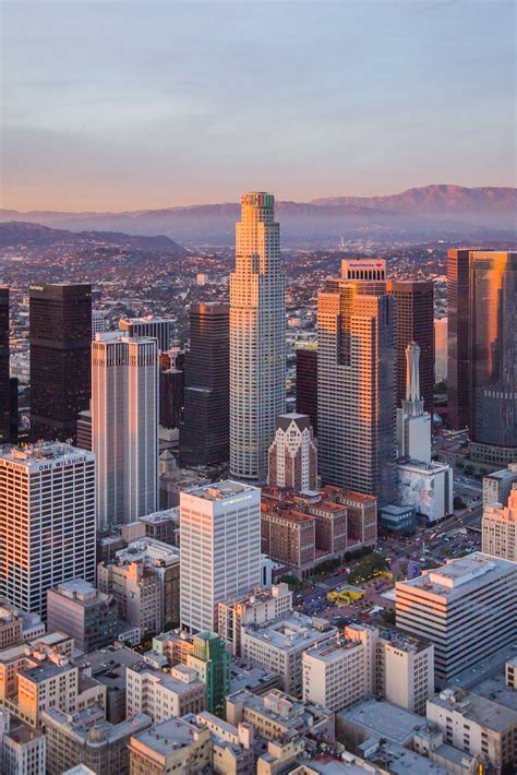 Downtown Los Angeles Aerial Photography Us Bank Tower