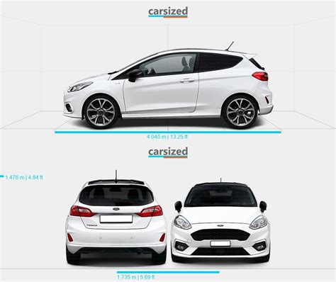 Ford Fiesta 2017 Present Dimensions Side View