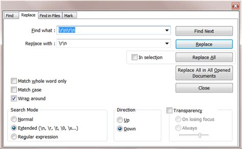 Notepad How To Replace Blank Lines Itecnote