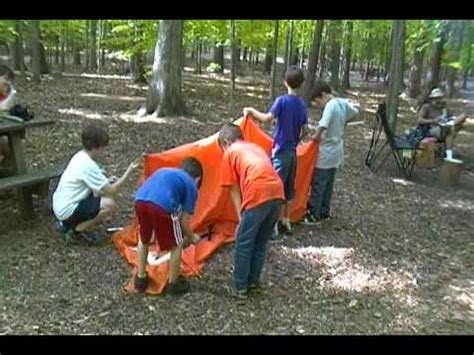 Cub Scouts Pitching A Pup Tent Without Instructions Youtube