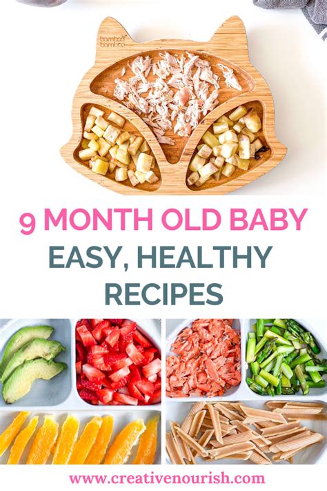 Giving your 9 month old baby a variety of finger foods is an appropriate way to introduce them to table foods. Nutritionist created easy, healthy, homemade recipes for ...