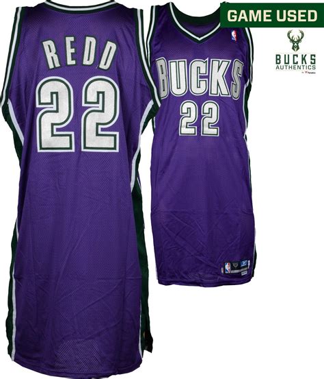 Michael Redd Milwaukee Bucks Game Used Purple 22 Jersey Used During