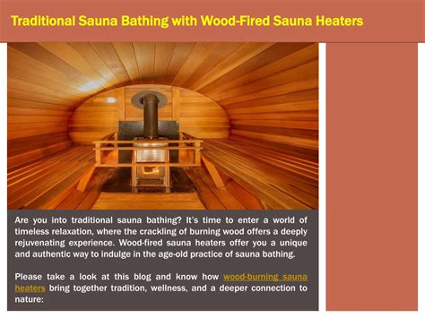 Ppt Traditional Sauna Bathing With Wood Fired Sauna Heaters