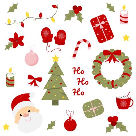 Premium Vector Vector Collection Of Christmas Items Elements And