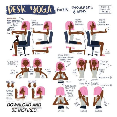 Desk Yoga Shoulders And Arms Yoga At Your Desk Office Etsy Artofit