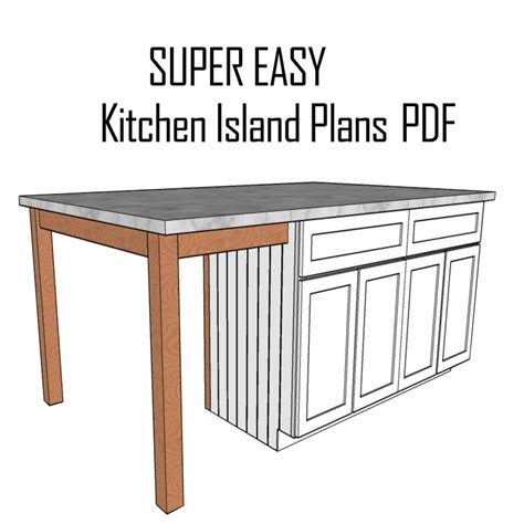 Super Easy Custom Kitchen Island Plans Pdf Etsy