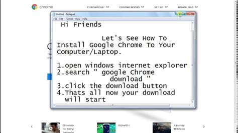 The process takes about 20 minutes. How To Install Google Chrome To Your PC/Laptop - YouTube