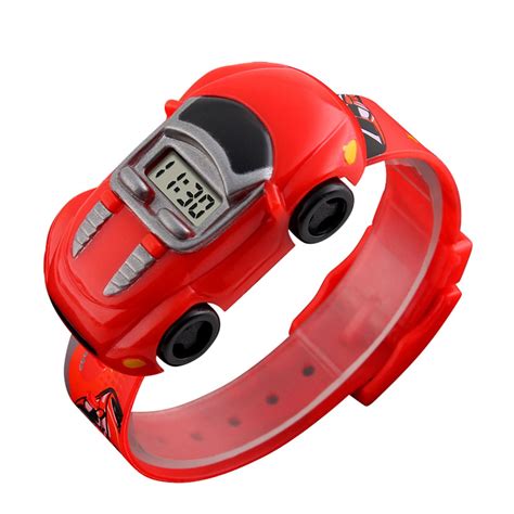 Childrens Fashion Electronic Watch Innovative Car Shape Toy Watch For