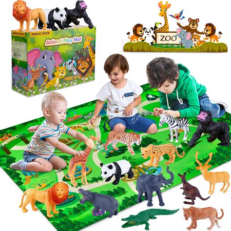 Buy Innocheer Safari Animals Figures Toys Realistic Wild Zoo Animals
