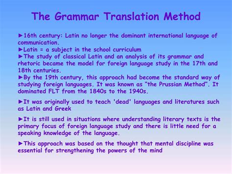 Ppt The Grammar Translation Method Powerpoint Presentation Free
