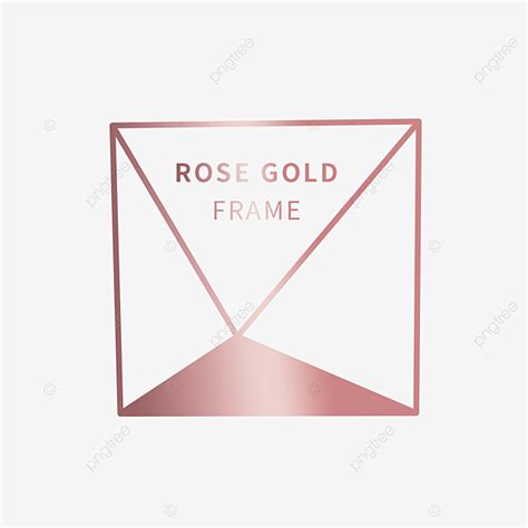 Simple Gradient Rose Gold Geometric Polygon Border Triangle Irregular