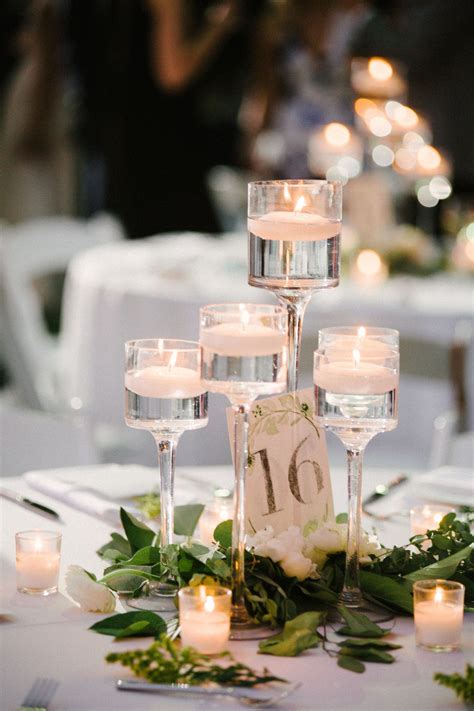 Elegant Floating Candle Centerpieces Wedding Floral Centerpieces