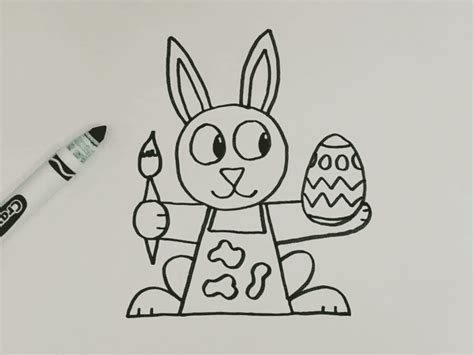 🐰 How To Draw The Easter Bunny Easy Drawing For Kids
