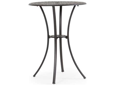 Buy mf studio patio bar table with umbrella hole, outdoor modern cast aluminum outdoor square bistro table, 27.5 l x 27.5 w x 42.0 h at walmart.com Palm Springs Rattan Cast Aluminum 7100 Series 30 Round Weathered Black Bar Table w/ umbrella ...