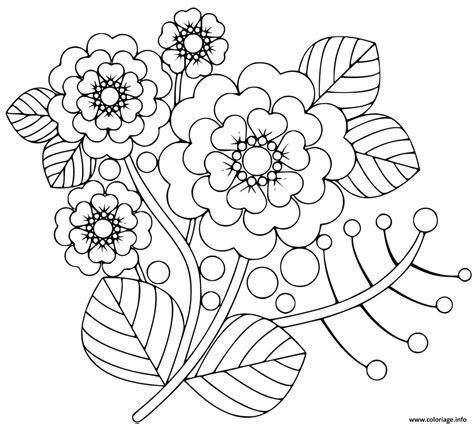 Coloriage Fleurs Simples Du Printemps Soleil Dessin Printemps à Imprimer