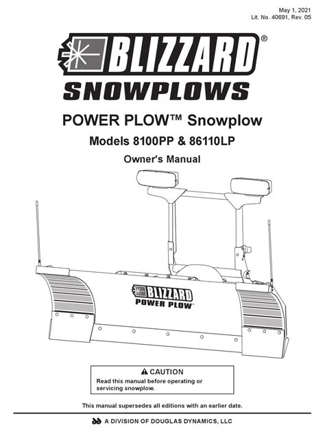 Blizzard Power Plow 8100pp Owners Manual Pdf Download Manualslib