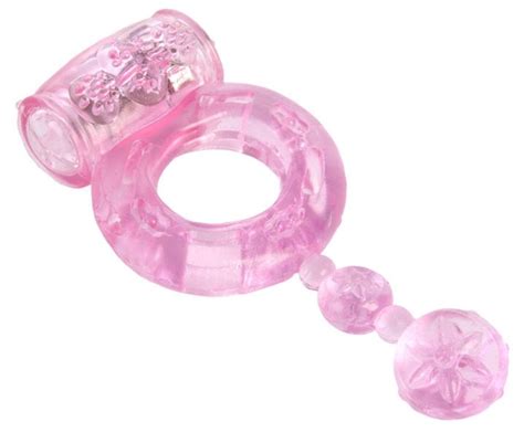 Розовое эрекционное кольцо с вибратором и хвостом Sexy Time Интернет магазин для взрослых