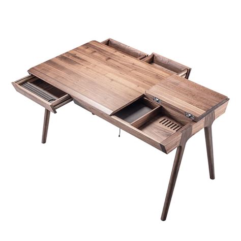 Das design ist schlicht, aber das ermöglicht einem, den schreibtisch sowohl in einem arbeitszimmer, als auch im kinderzimmer zu platzieren. Metis - Designer Schreibtisch aus Holz mit Schubladen und ...