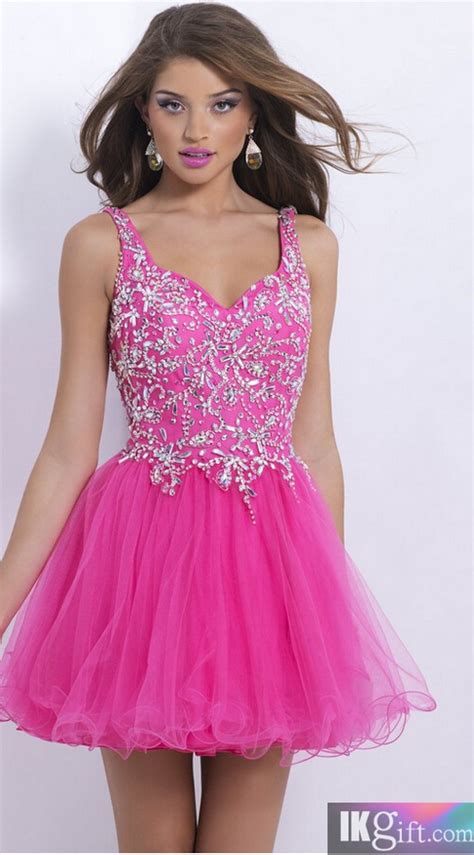 Homecoming Dress Homecoming Dresses Hot Pink Prom Dress Homecoming