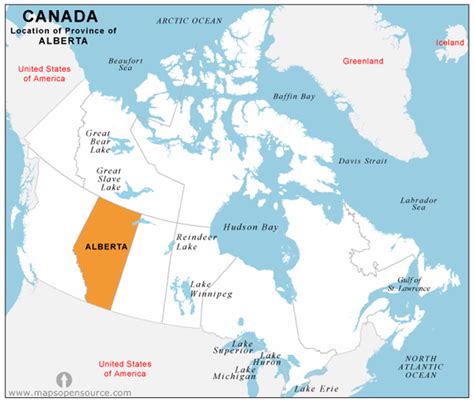 Free Alberta Location Map Location Map Of Alberta Province Canada