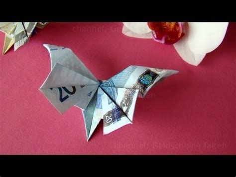 Anleitung wie man aus geld einen einfachen schmetterling aus geld falten kann. Geldgeschenke basteln: Geldscheine falten Schmetterling ...