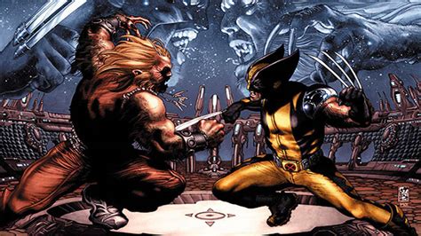 Wolverine And Sabretooth At Each Others Throats In Marvel Knights