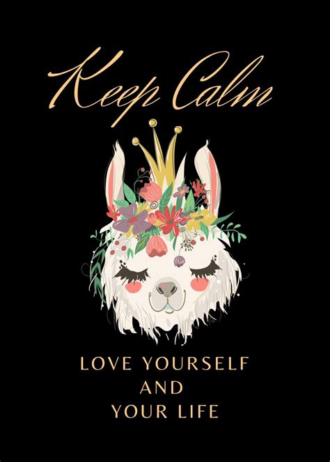 Keep Calm Love Yourself Poster By Lukes Pixel Studio Displate