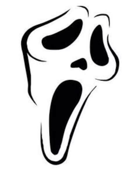 Scream Mask Decal Etsy In Halloween Stencils Skull Stencil