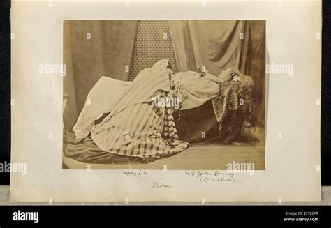 Lady Middleton As Elaine And Sophy L M In Tableau Vivant From Idylls Of The King Ronald
