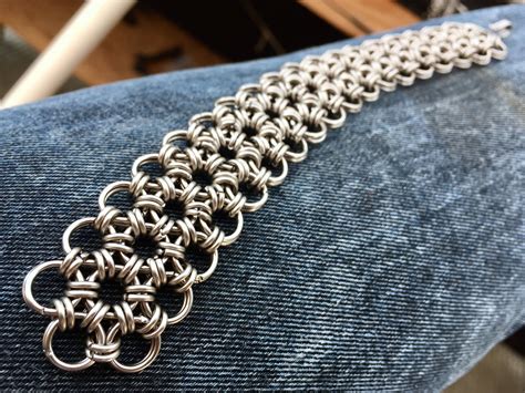 Chainmaille Bracelet Stainless Steel Japanese Pattern