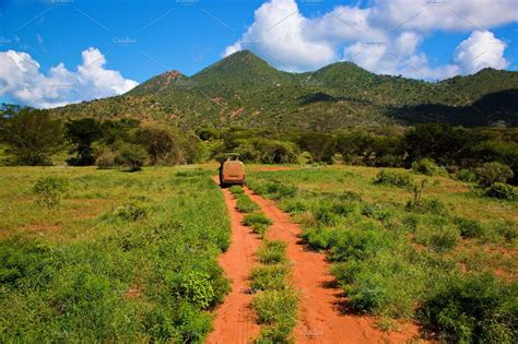 Savanna Landscape In Kenya Africa Containing Africa Tsavo West And