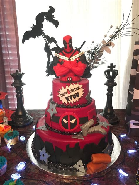 Deadpool Cake Deadpool Cake Deadpool Birthday Pool Birthday Cakes