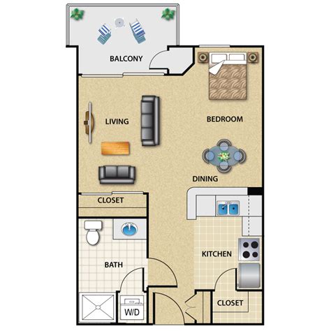 Unique Studio Apartment Floor Plan Inspiration Design