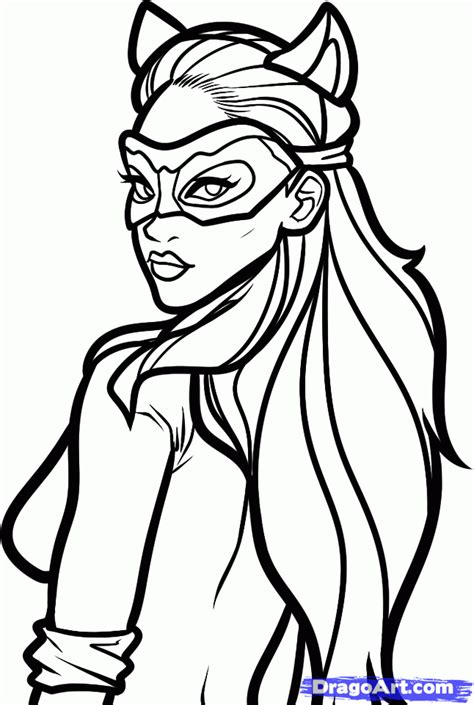 Printable Catwoman Coloring Pages