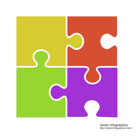 Jigsaw Puzzle Pieces Free Vector Powerpoint Template Free Puzzle