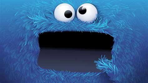 Download Crazy Cartoon Cookie Monster Dektop Wallpaper