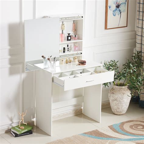 Dressing tables it's where you transform from bed head to department head, so you should give your dressing table the respect it deserves, and give it pride of place in the bedroom. Modern White Dressing Table Jewelry Makeup Desk w/ Large ...