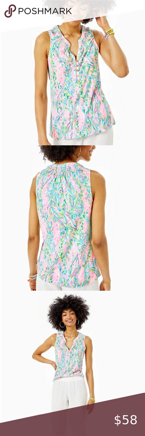 Lilly Pulitzer Essie Tank Top In 2022 Tank Tops Clothes Design