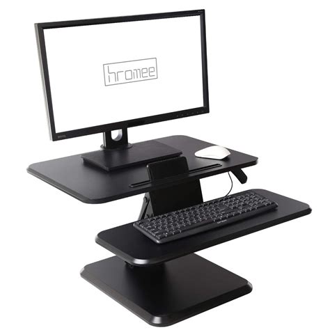 Height Adjustable Standing Desk Sit To Stand With Keyboard Tray