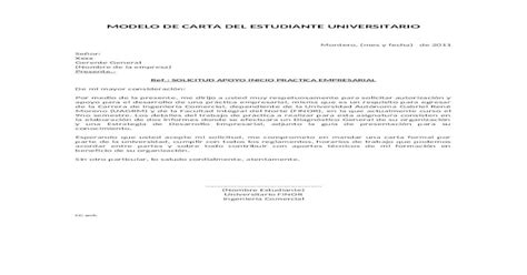 1 Modelos De Carta Solicitud Practica Empresarial Docx Document