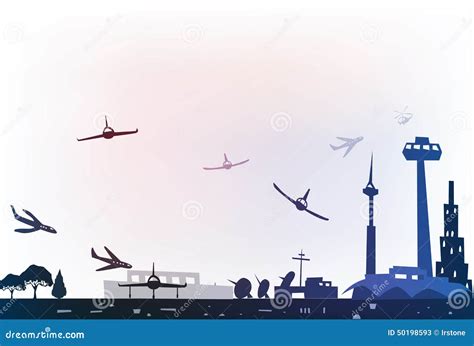 Airport Landing Strips Top View Cartoon Vector CartoonDealer Com