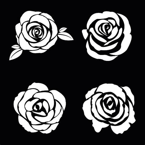 Roses are something that men can get as well. Rose Tattoo Stencil Drawings Illustrations, Royalty-Free ...