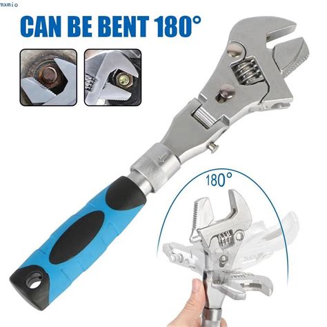 Mxmio Ratcheting Wrench 180 Degree Folding Torque Wrench Universal 10